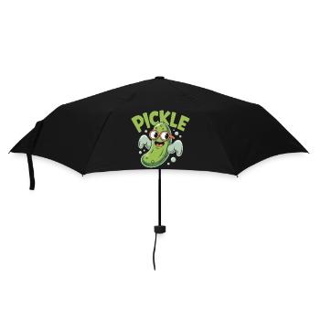 Funny Pickle Cartoon Character - Umbrella (small) - black - Front