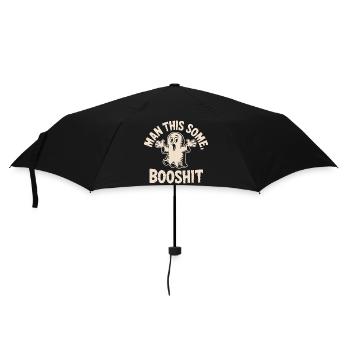 Funny Ghost Booshit Halloween - Umbrella (small) - black - Front