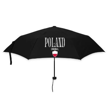 Polish flag, proud Polish - Umbrella (small) - black - Front