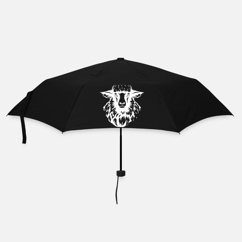 Schaf Schafsilhouette im Kontrast - Regenschirm (klein) - Schwarz