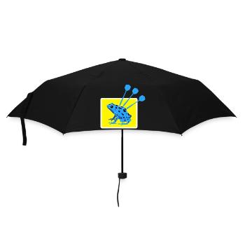 Conception amusante de fléchettes et de grenouilles - Parapluie standard - noir - Devant