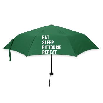 Eat Sleep Pittodrie Repeat - Umbrella (small) - bottlegreen - Front