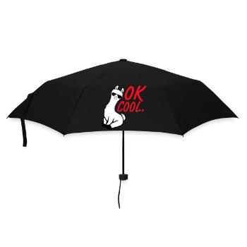 OK Cool Llama Sunglasses Sitting Funny Naughty - Umbrella (small) - black - Front