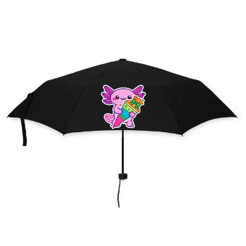 Enfin, un joli axolotl écolier pour l’inscription scolaire - Parapluie standard - noir - Devant