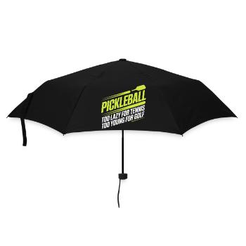 Joueur de pickleball trop paresseux pour le tennis pickleball - Parapluie standard - noir - Devant