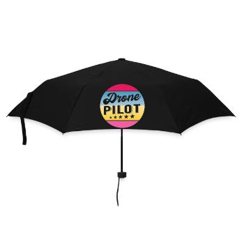 Pilote de drone Insigne de gradient de pilote Drohnenpilot - Parapluie standard - noir - Devant