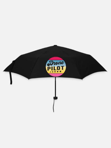 Drone Pilot Drohnenpilot Gradient Badge - Regenschirm (klein) - Schwarz