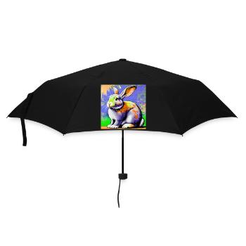 Kaninchen - Regenschirm (klein) - Schwarz - Vorne