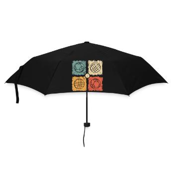 Boules vintage de bocce et de pétanque - Parapluie standard - noir - Devant