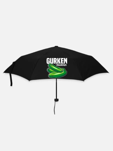 Gurken Flüsterer - Regenschirm (klein) - Schwarz