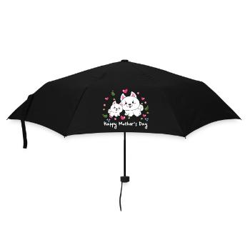 Animal Mom Hund zum Muttertag - Regenschirm (klein) - Schwarz - Vorne