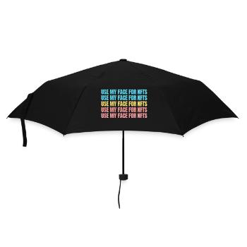 Use my face for NFTs - Umbrella (small) - black - Front