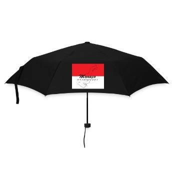 Monaco - Stadtstaat mit GPS & Flagge - Regenschirm (klein) - Schwarz - Vorne