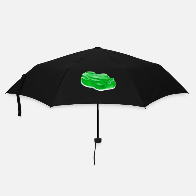 Gummifrosch real - Regenschirm (klein) - Schwarz