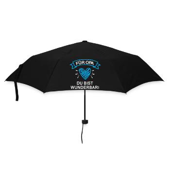 Opa Du Bist Wunderbar Opi Du Bist Toll Beste Opas - Regenschirm (klein) - Schwarz - Vorne