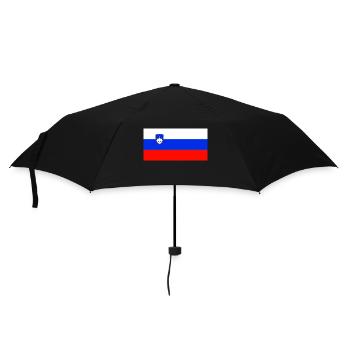 Slowenische Flagge - Regenschirm (klein) - Schwarz - Vorne