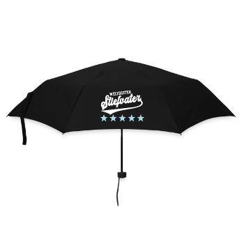 Bonuspapa Bester Stiefpapa Weltbester Stiefvater - Regenschirm (klein) - Schwarz - Vorne
