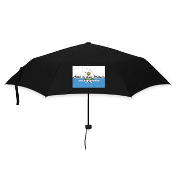 Citta di San Marino - Hauptstadt mit GPS & Flagge - Regenschirm (klein) - Schwarz - Vorne