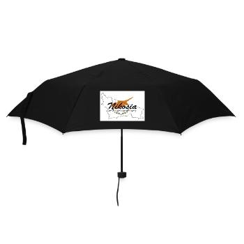 Nikosia - Hauptstadt mit GPS & Flagge - Regenschirm (klein) - Schwarz - Vorne