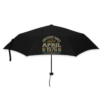 Avril 1976 Anniversaire Idée Cadeau Vintage 1976 - Parapluie standard - noir - Devant