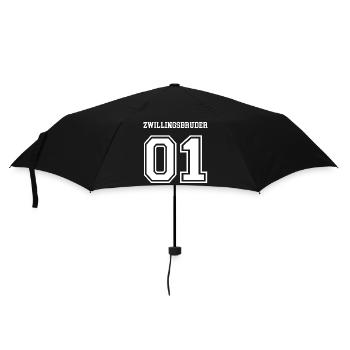 Zwillingsbruder 01 Outfit Partnerlook Zwillinge - Regenschirm (klein) - Schwarz - Vorne