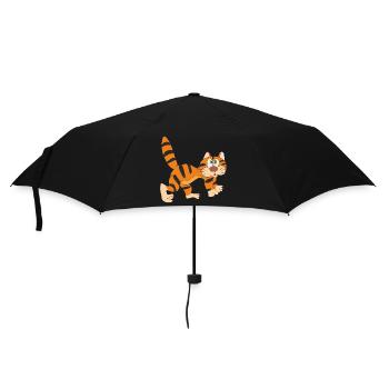 Funny cat - Umbrella (small) - black - Front