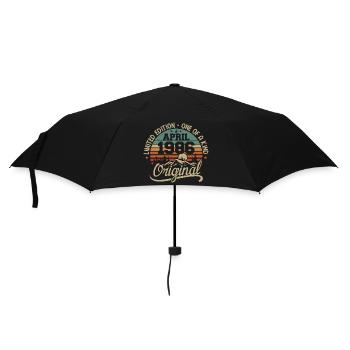 Millésime Avril 1986 - Cadeau Original April 1986 - Parapluie standard - noir - Devant