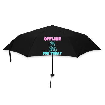 Hors ligne pour aujourd’hui Joueur Néon - Parapluie standard - noir - Devant