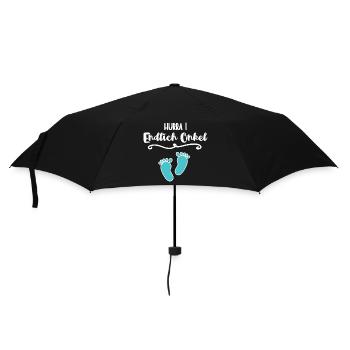 Onkel Werden Baby Verkündung Onkels Patenonkel - Regenschirm (klein) - Schwarz - Vorne
