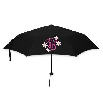 Little Sis - Shirt für Geschwister - Regenschirm (klein) - Schwarz - Vorne