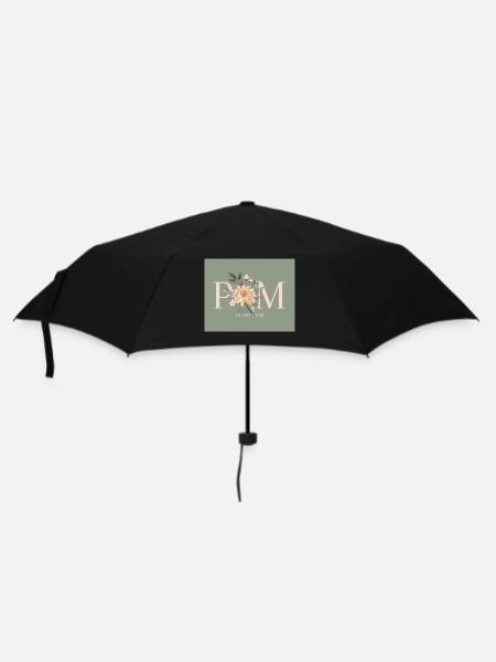 PM - Plant Mom - Regenschirm (klein) - Schwarz