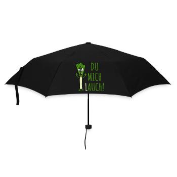 Leek with saying you leek me in green - Umbrella (small) - black - Front