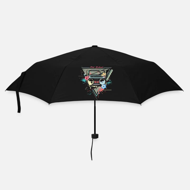 Ghettoblaster rétro graffiti - Parapluie standard - noir