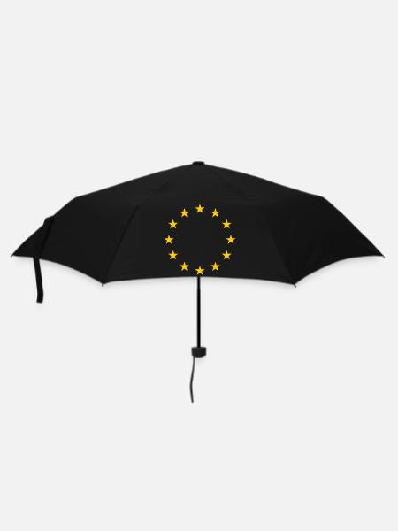 Europa - Regenschirm (klein) - Schwarz