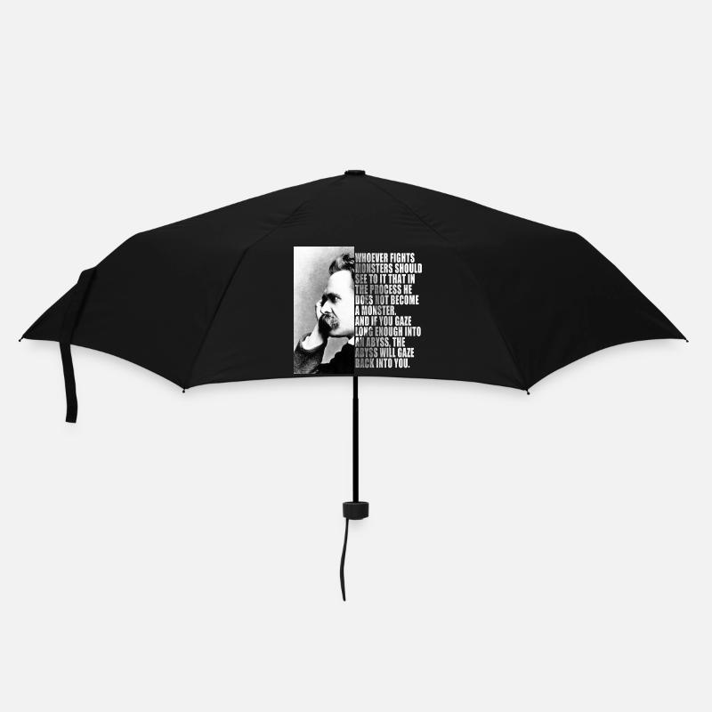NIETZSCHE-SATZ - Regenschirm (klein) - Schwarz