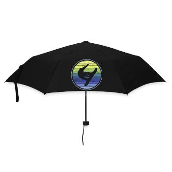 Snowboard Snowboarder - Regenschirm (klein) - Schwarz - Vorne