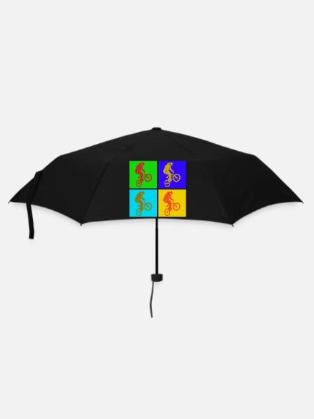BMX Pop Art  - Regenschirm (klein) - Schwarz