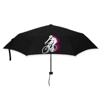 Rennradfahrer Speedlinie - Regenschirm (klein) - Schwarz - Vorne