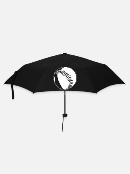 Baseball Skizze - Regenschirm (klein) - Schwarz