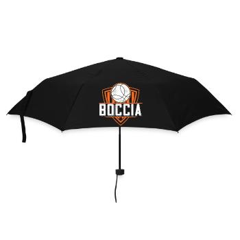 Bocciaspieler Bekleidung mit Boccia Kugeln Boccia - Regenschirm (klein) - Schwarz - Vorne