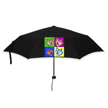 Shiba Inu Popart 1 - Parapluie standard - noir - Devant