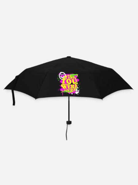 J’aimerais que vous soyez ici déformé!!! - Parapluie standard - noir