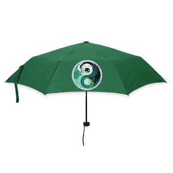 Yin Yang - Regenschirm (klein) - Flaschengrün - Vorne
