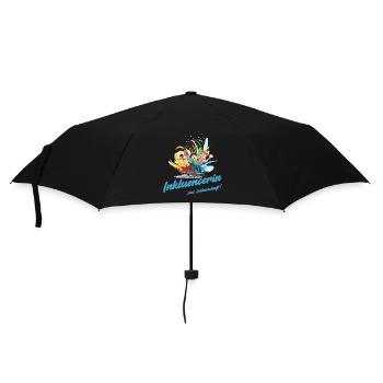 Inkluencerin aus Leidenschaft - Regenschirm (klein) - Schwarz - Vorne