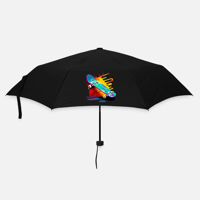 Graffiti Schlittschuh - Regenschirm (klein) - Schwarz