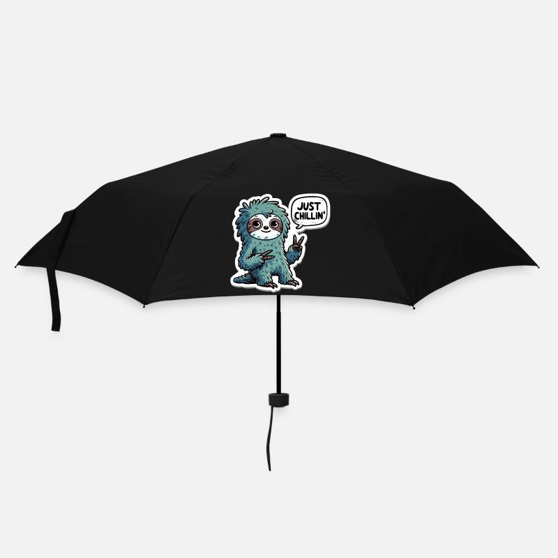 Just Chillin Sloth Sticker - Umbrella (small) - black
