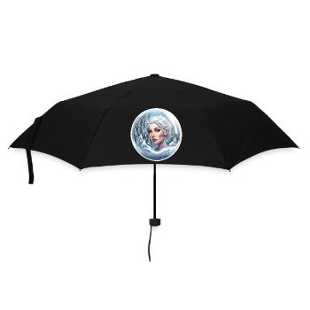 Snow Globe / Winter Magic / Snow / Souvenir - Umbrella (small) - black - Front