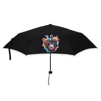 Rock n roll / Guitare / Musique / Instrument - Parapluie standard - noir - Devant