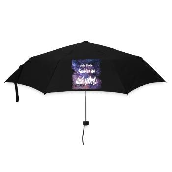 nächstenliebe 1 - Regenschirm (klein) - Schwarz - Vorne