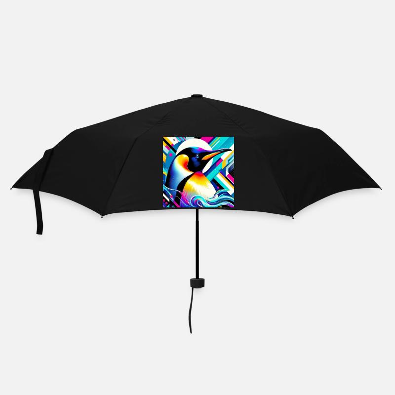 Pinguin - Regenschirm (klein) - Schwarz